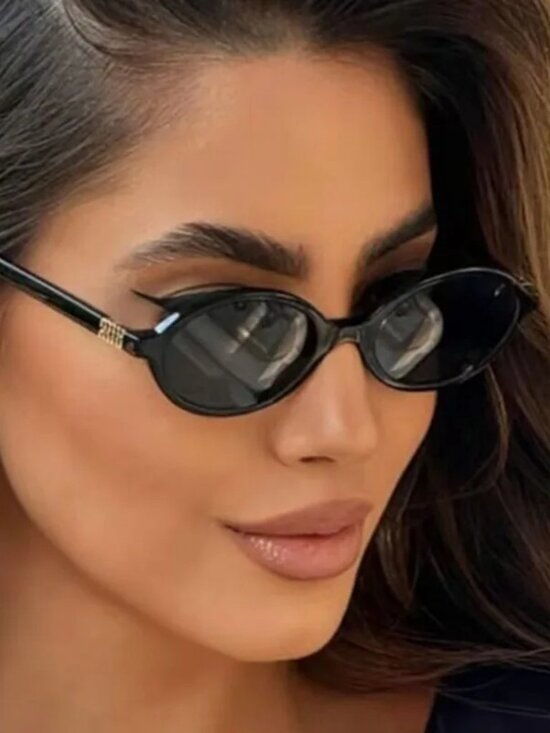 NEW MIU MIU OVAL SUNGLASSES SMU 04Z 1AB5S0 BLACK MU04ZS WOMEN MU 04ZS 1AB5S0